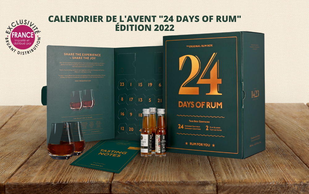 Calendrier de l'Avent - 24 days of Rum - Edition 2022 - 24 x 2cl - 48cl -  43,7°